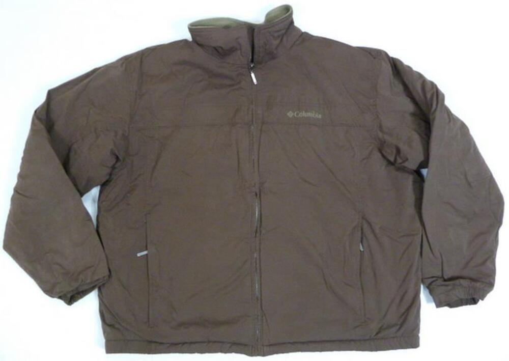 COLUMBIA MEN'S XL USED BROWN BASIC STRAIGHT BOTTOM INSULATED JACKET